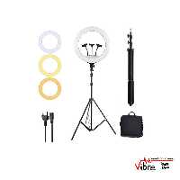 رینگ لایت مدل ″LED Soft Ring Light RL-18 به همراه پایه و ریموت کنترل