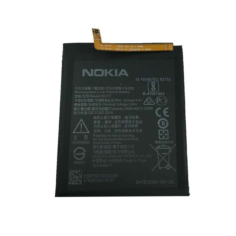 باتری موبایل مدل HE317 OL-2021 ظرفیت 3000 میلی آمپر مناسب برای گوشی  موبایل نوکیا 6