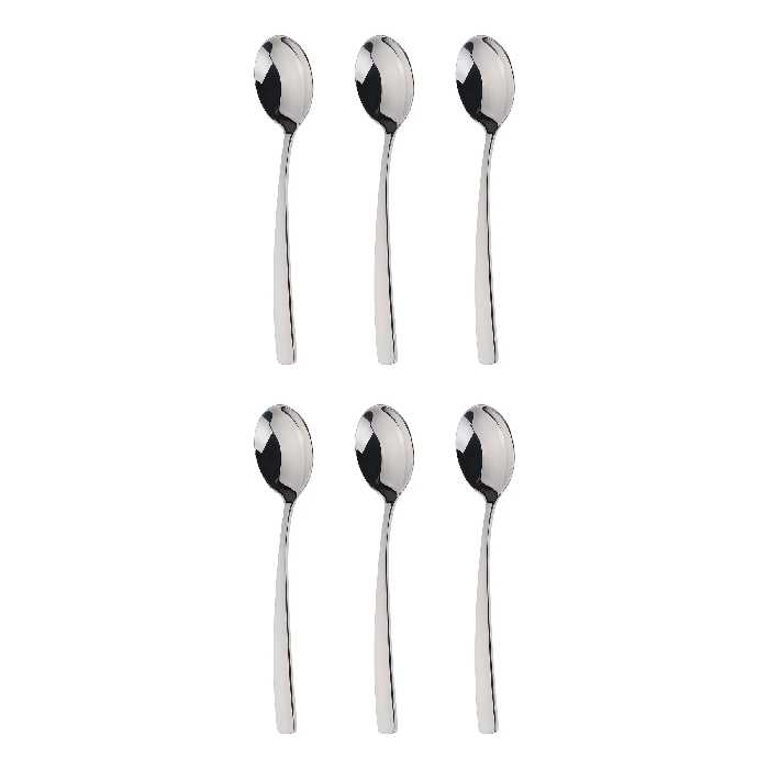 قاشق سوپ خوری داماس استیل مدل فلورا بسته 6 عددی