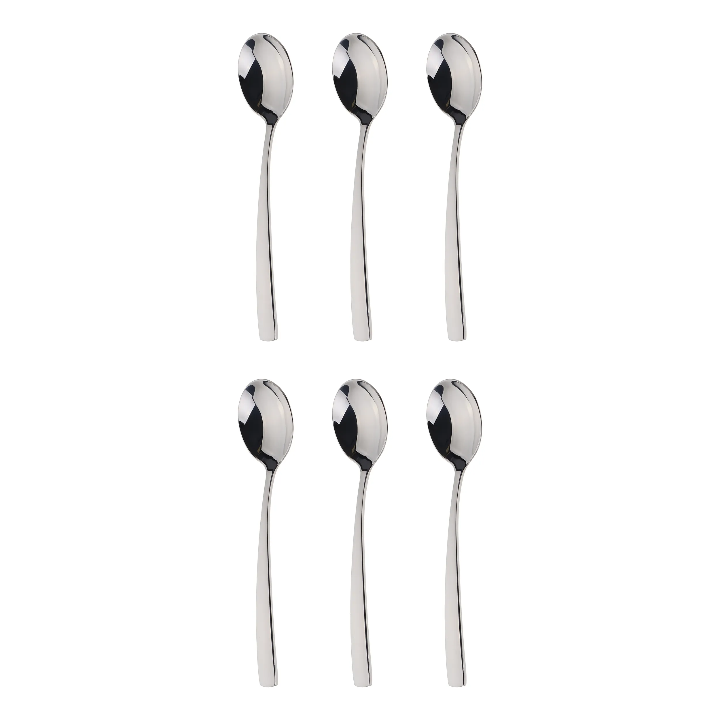 قاشق سوپ خوری داماس استیل مدل فلورا بسته 6 عددی