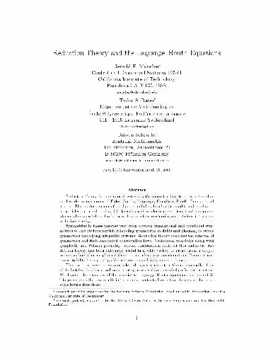 خرید و دانلود نسخه کامل کتاب Reduction theory and the Lagrange-Routh equations