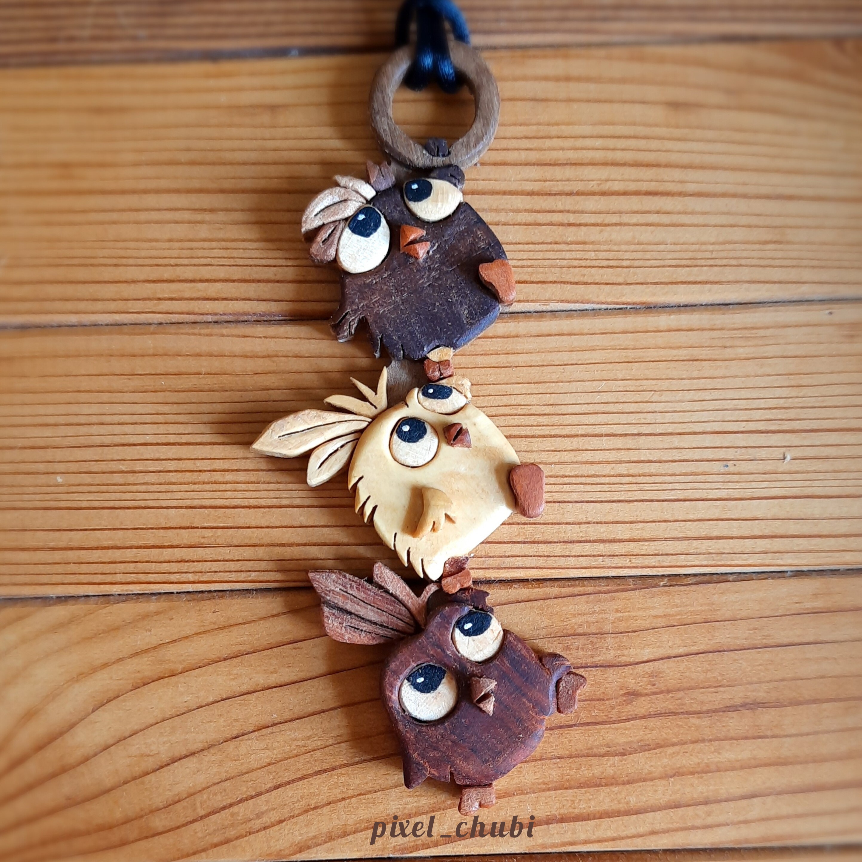 آویز چوبی جوجه ها