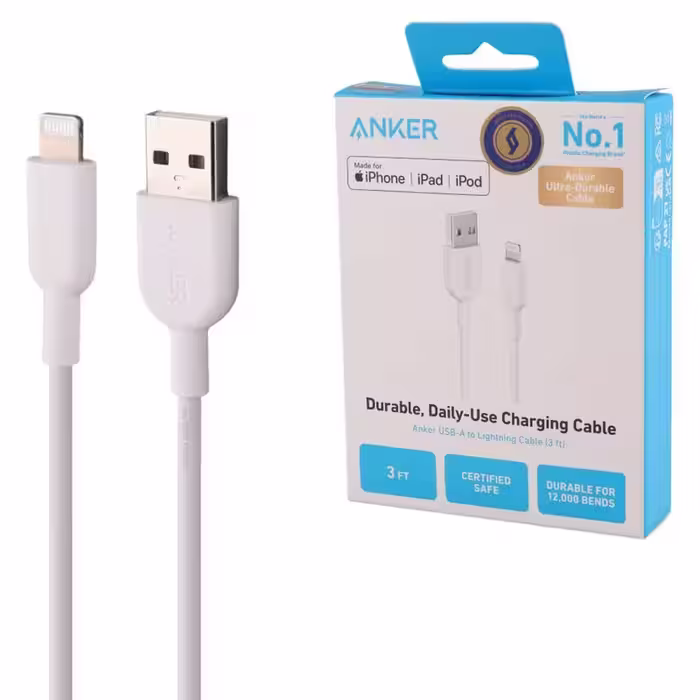 کابل آیفونی فست شارژ Anker A8432H22 0.9m