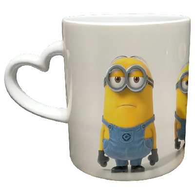 ماگ مدل دسته قلبی طرح مینیون کد 65