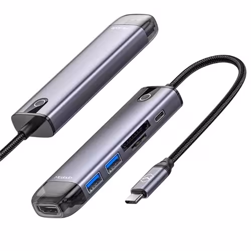 هاب شارژر تایپ سی 6 پورت مک دودو Mcdodo HU-7740 6 in 1 USB-C HUB
