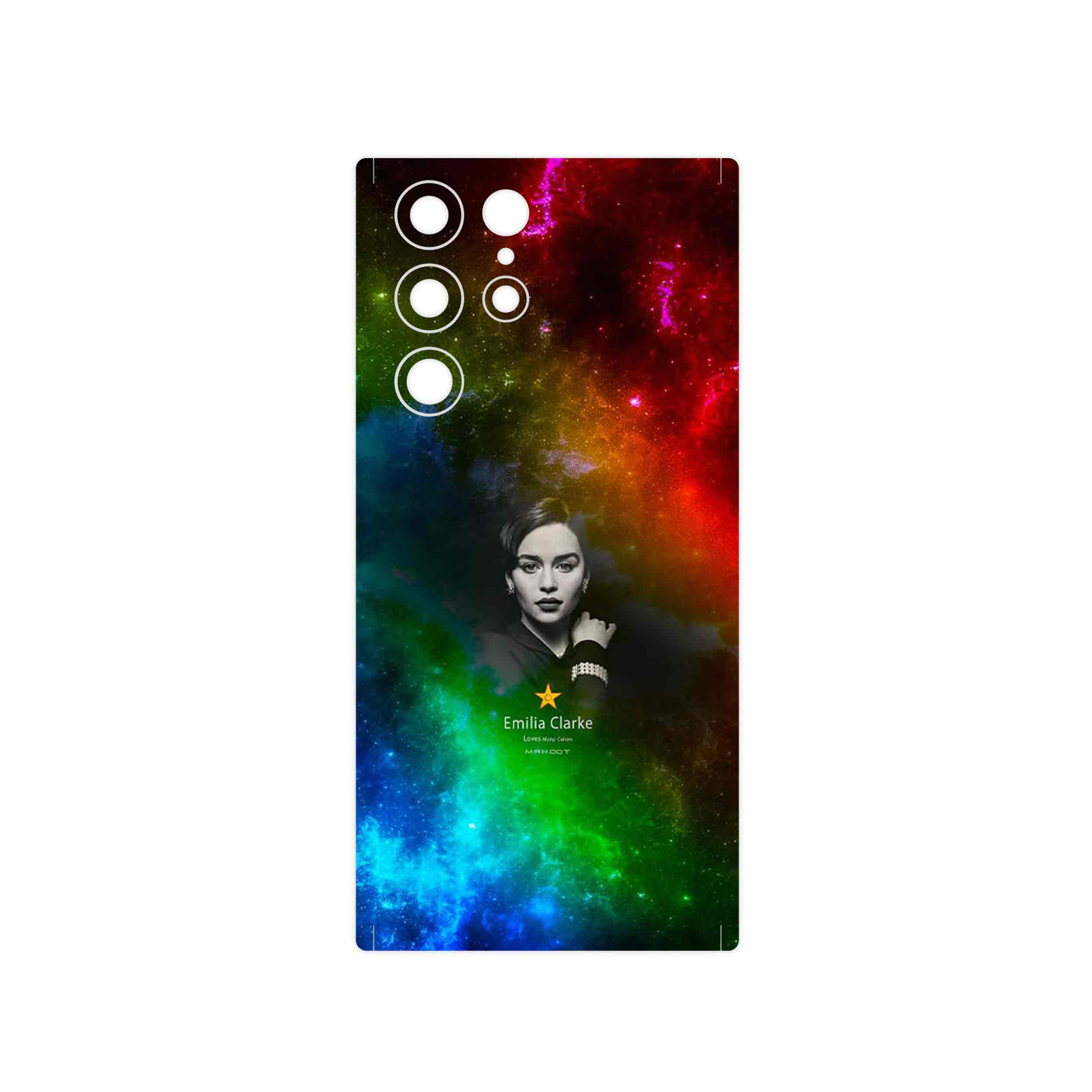 برچسب پوششی ماهوت مدل emilia clarke مناسب برای گوشی موبایل سامسونگ Galaxy S22 Ultra 5G
