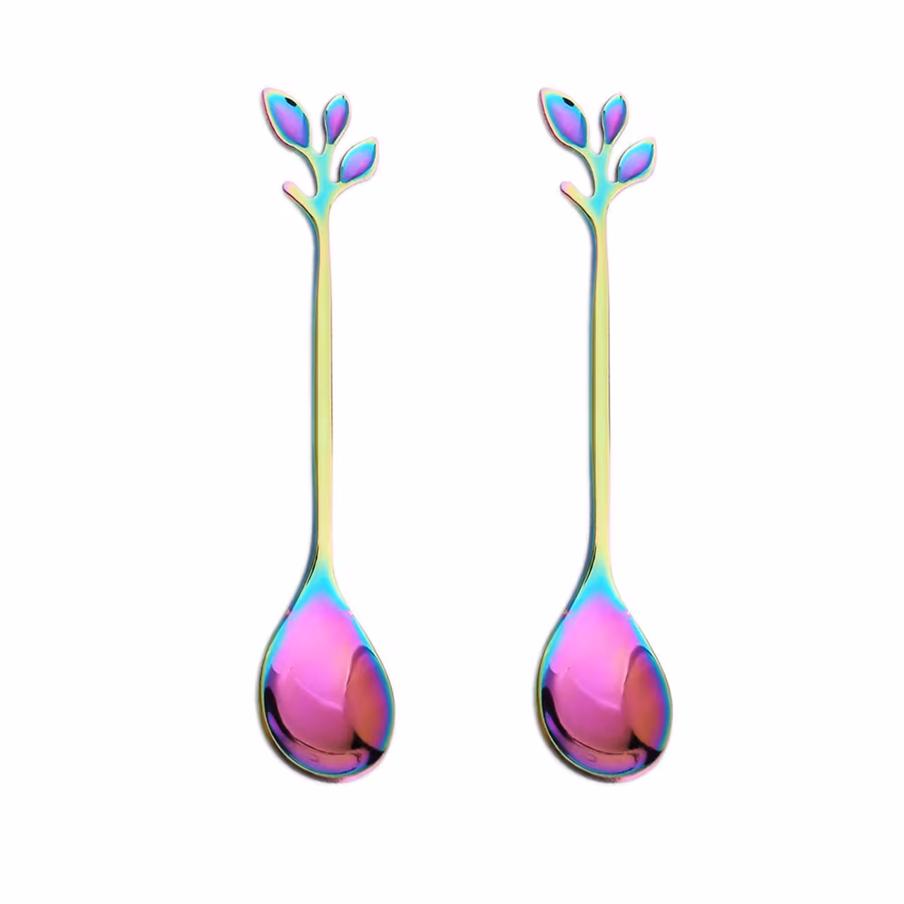 قاشق چای خوری مدل برگ کد 00669 مجموعه 2 عددی