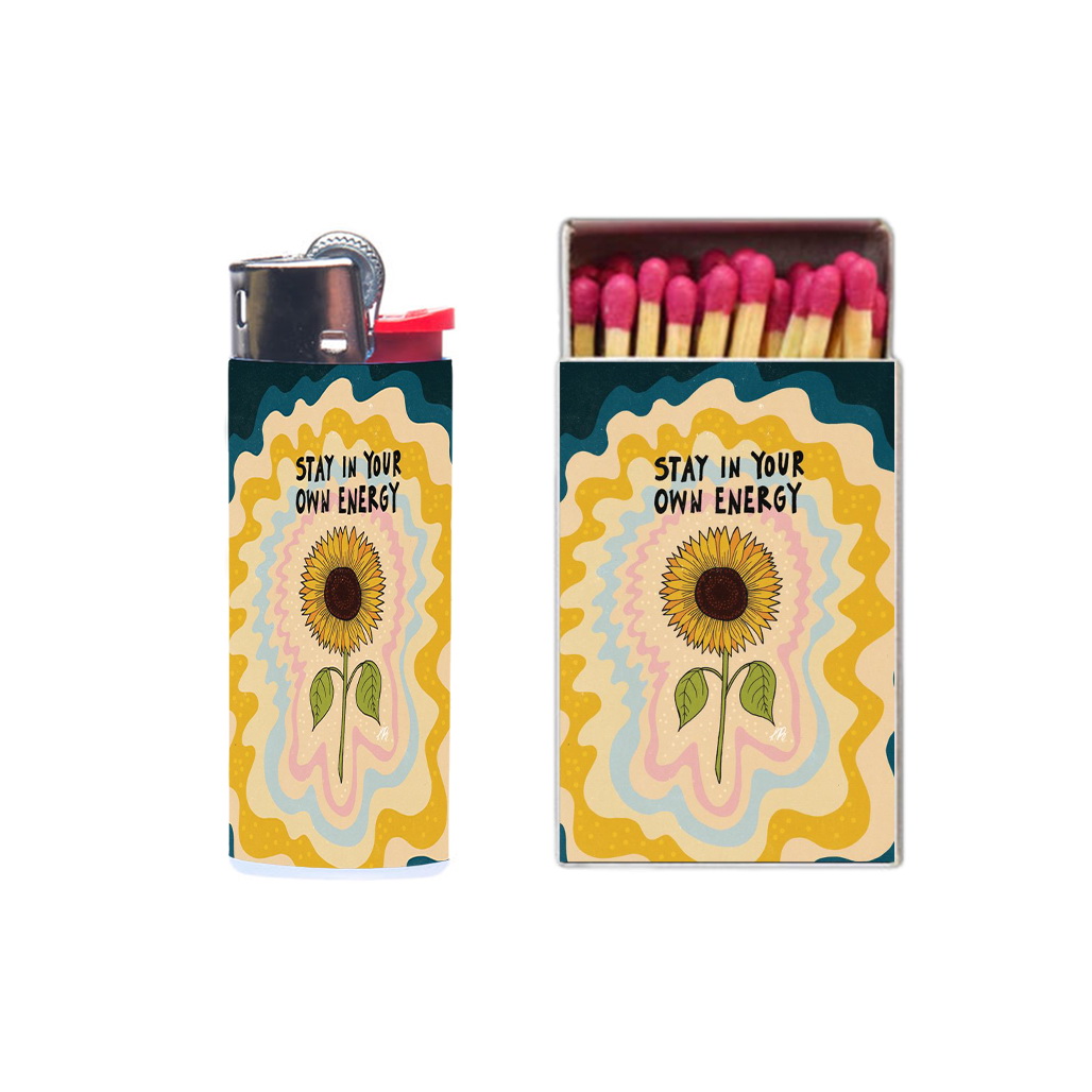 فندک مدل گل کد 1584 به همراه کبریت