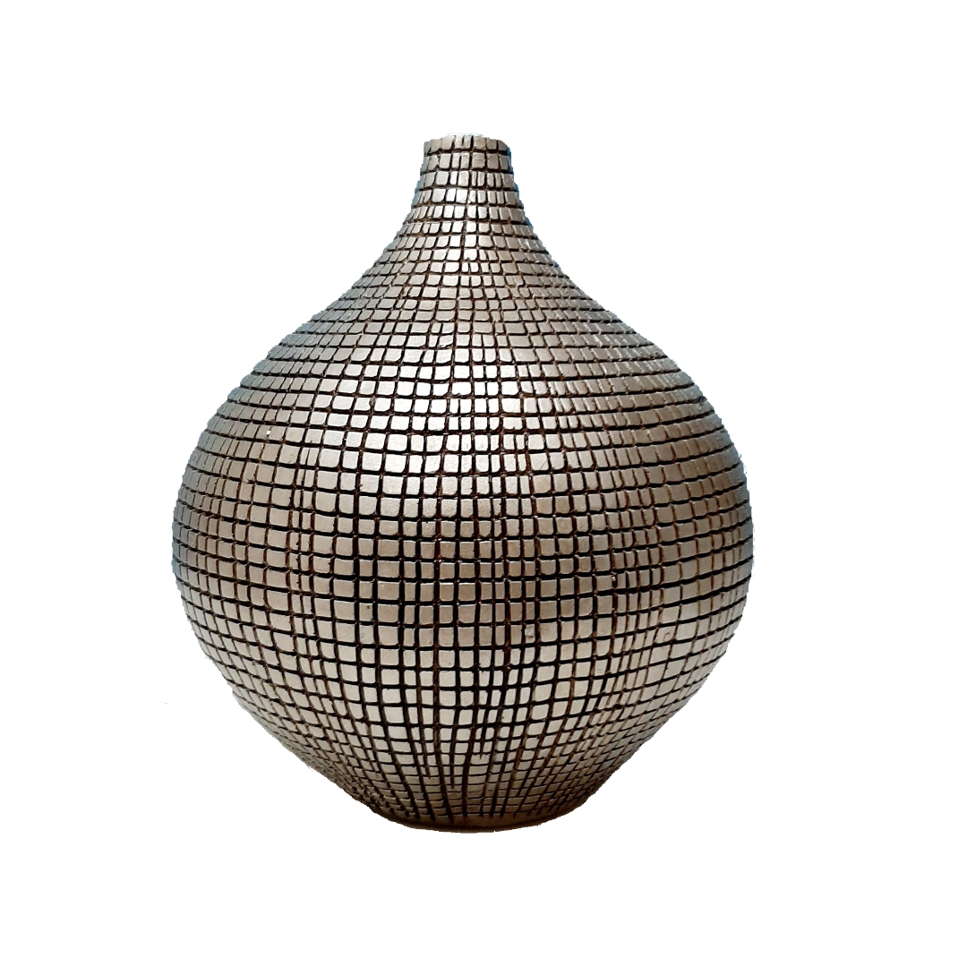  گلدان دکوری مدل دکوراتیو شطرنجی P-02