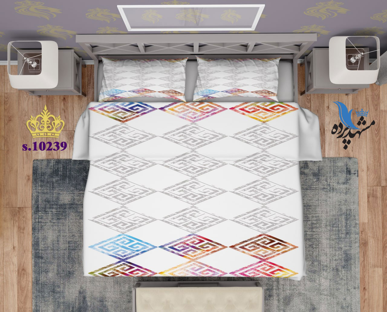 ست روتختی دو نفره طرح پتینه S10239