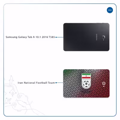 برچسب پوششی ماهوت مدل Iran-National-Football-Team مناسب برای تبلت سامسونگ Galaxy Tab A 10.1 2016 T585