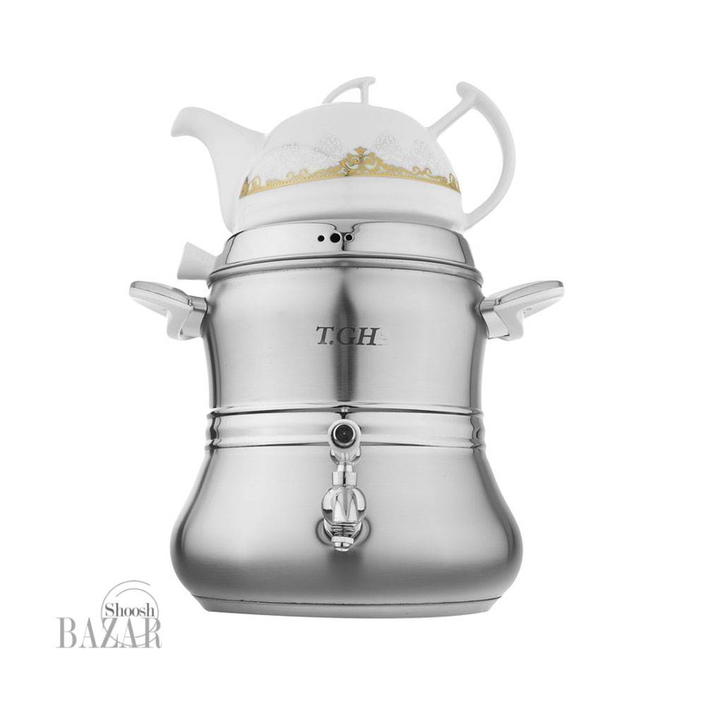 ست کتری و قوری تی جی اچ مدل استکانی کد 8090