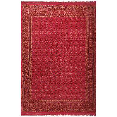 فرش ماشینی زمرد مشهد مدل کهنه نما زمینه لاکی