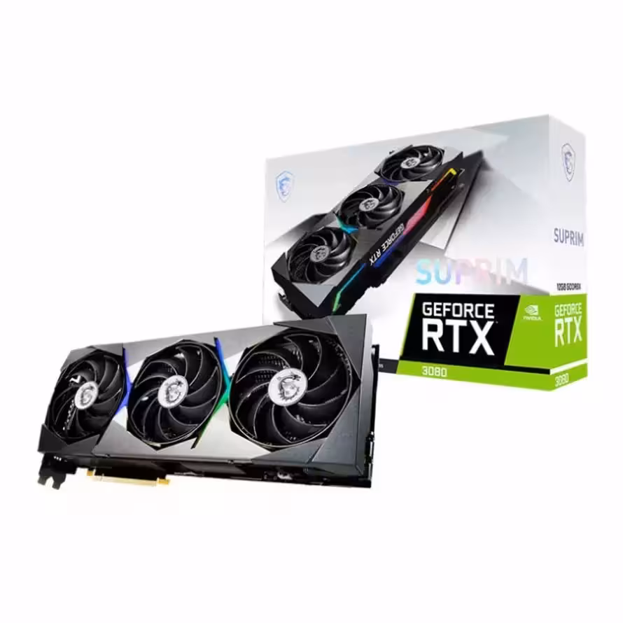 کارت گرافیک ام اس آی GeForce RTX 3080 SUPRIM SE 12G LHR