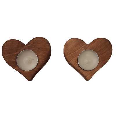 جا شمعی مدل قلبی مجموعه 2 عددی