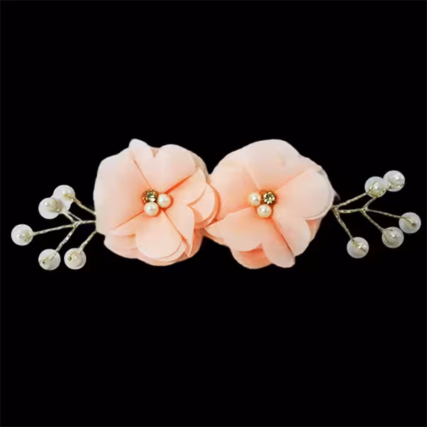 گل مصنوعی مدل پارچه ای مروارید دار کد 111 بسته 6 عددی