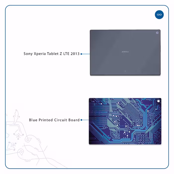 برچسب پوششی ماهوت مدل Blue Printed Circuit Board مناسب برای تبلت سونی Xperia Tablet Z LTE 2013