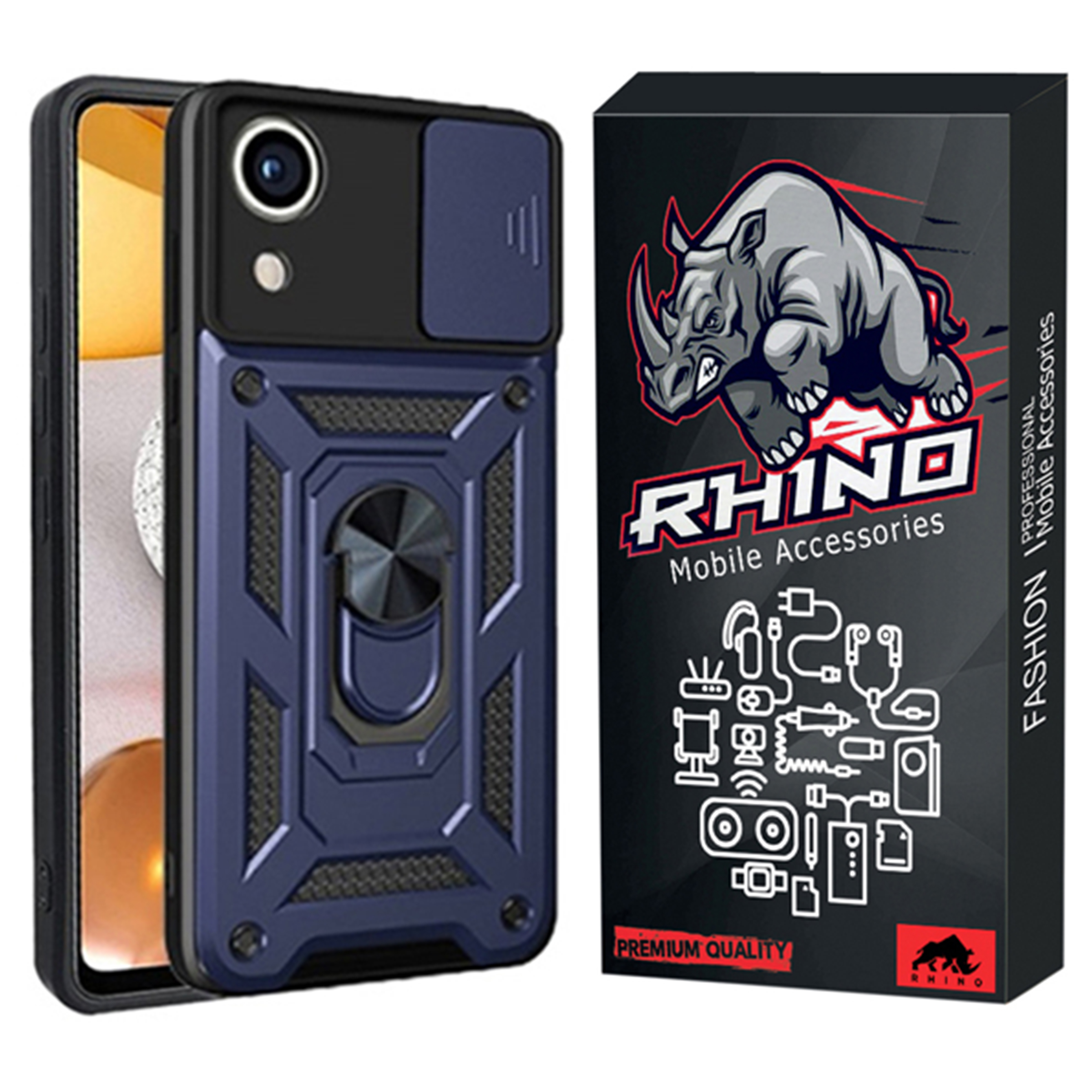 کاور راینو مدل بتمن کشویی مناسب برای گوشی موبایل سامسونگ Galaxy A03 Core