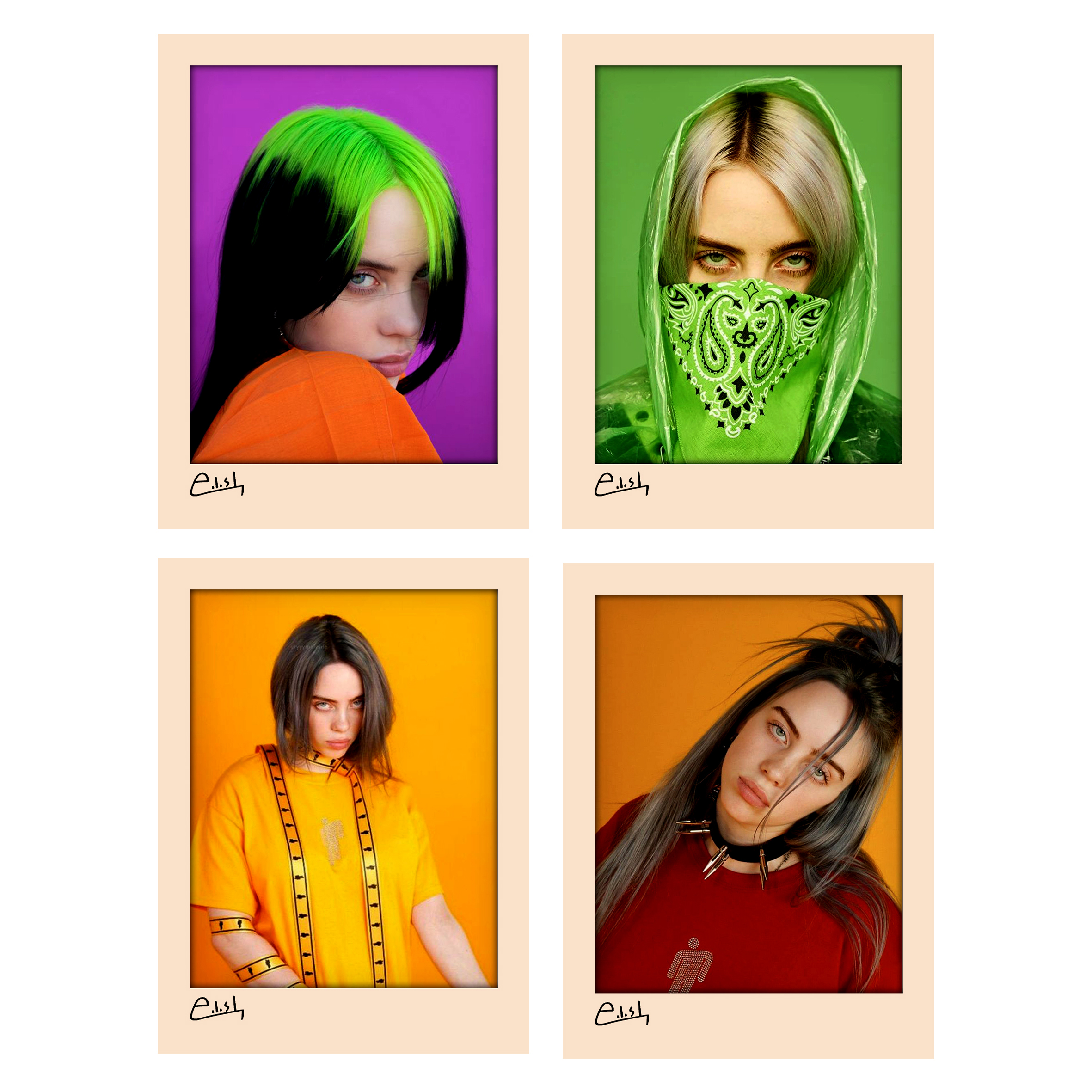 آویز تزئینی طرح بیلی ایلیش مدل 01 مجموعه 4عددی