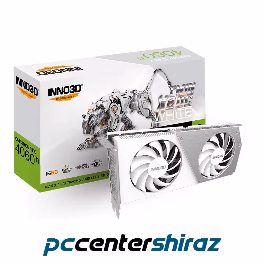 کارت گرافیک اینوتیریدی مدل INNO3D GEFORCE RTX 4060 TI 16GB TWIN X2 OC WHITE