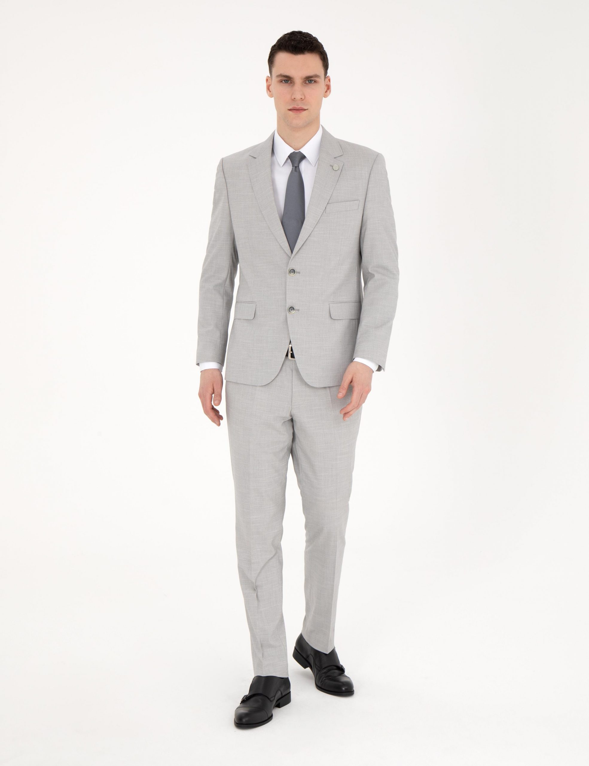 کت و شلوار مردانه خاکستری پیرکاردین - فروشگاه لباس شهرمون