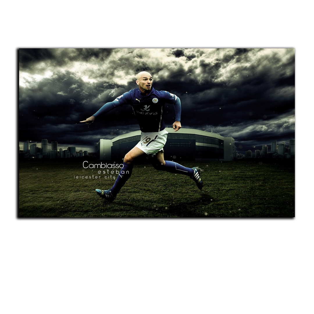 تابلو شاسی بکلیت طرح بازیکن فوتبال باشگاه لیستر سیتی استبان کامبیاسو مدل SH-S7003