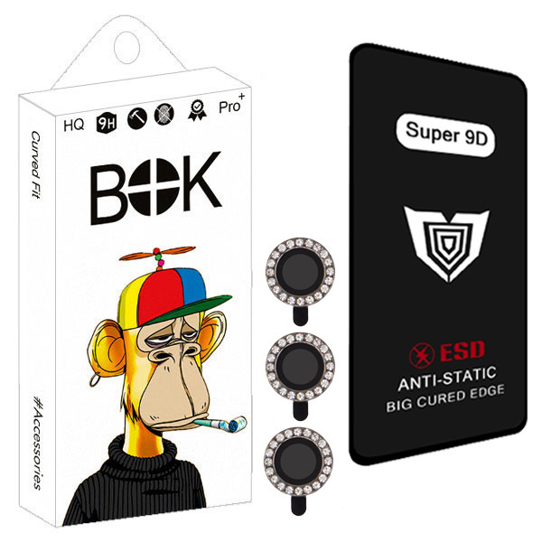 محافظ صفحه نمایش بوک مدل Super 9D Touch مناسب برای گوشی موبایل سامسونگ Galaxy a16 به همراه محافظ لنز دوربین | کالا برتری