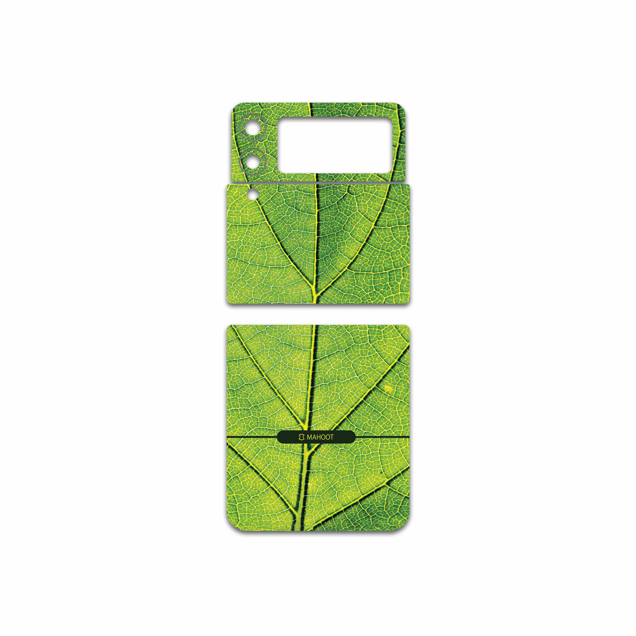 برچسب پوششی ماهوت مدل Leaf-Texture مناسب برای گوشی موبایل سامسونگ Galaxy Z Flip3 5G