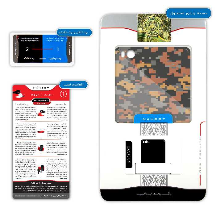 برچسب پوششی ماهوت مدل Army-Autumn-pixel مناسب برای گوشی موبایل شیائومی Mi 4i