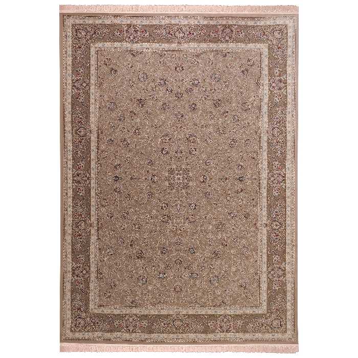 فرش زمرد مشهد طرح افشان زمینه بژ