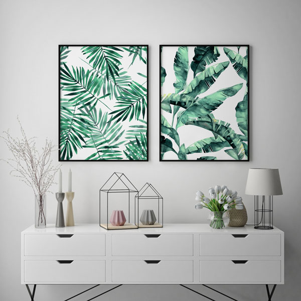 تابلو سالی وود طرح هارمونی طبیعت کد T110526 مجموعه 2 عددی