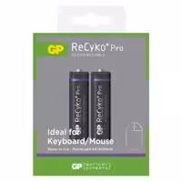باتری قلمی قابل شارژ جی پی مدل ReCyko Plus Pro 1800 بسته دو عددی