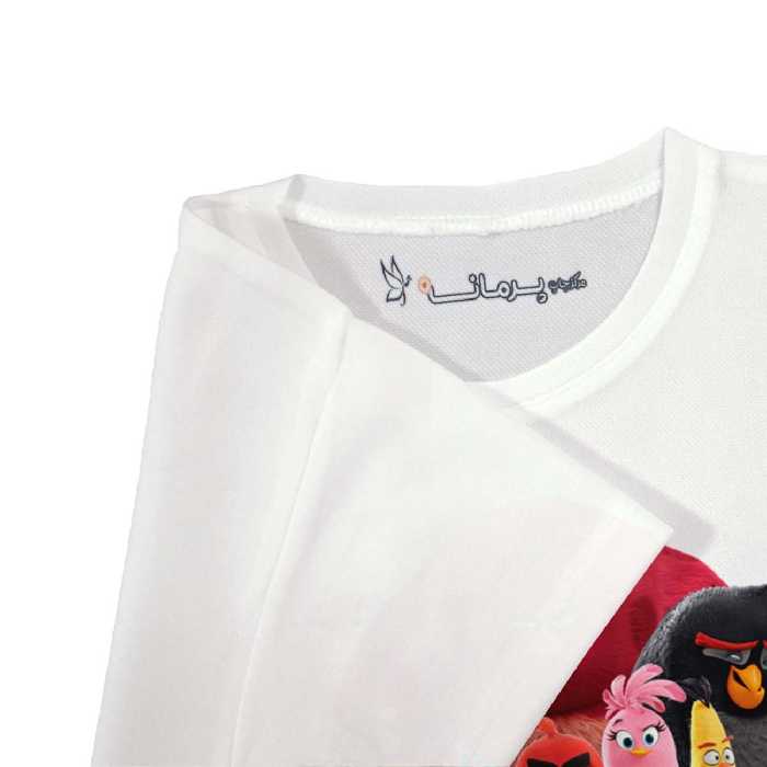 تی شرت بچگانه پرمانه طرح پرندگان خشمگین کد pmt.4407