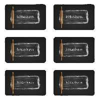 زیربشقابی طرح Kitchen کد 8328 بسته 6 عددی