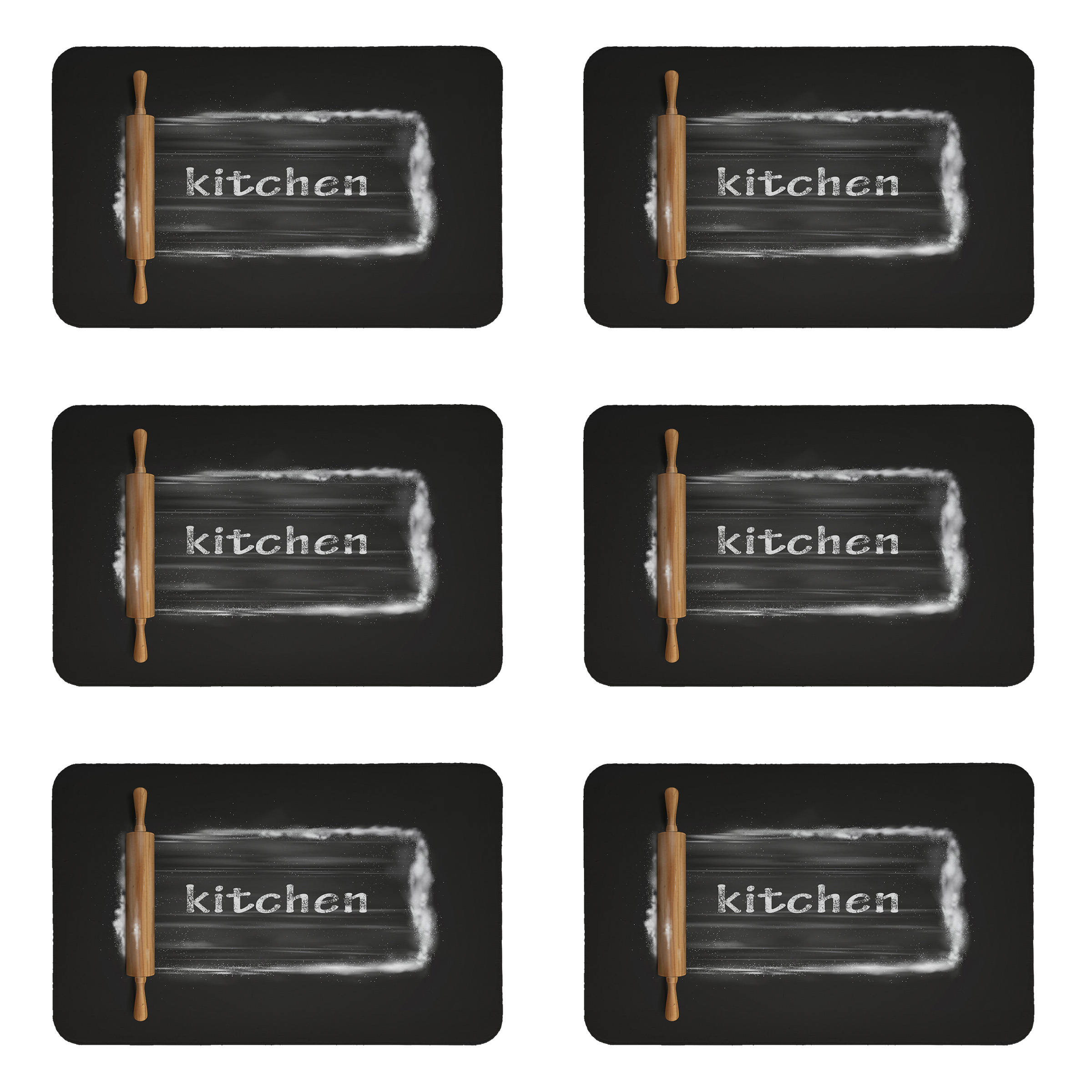 زیربشقابی طرح Kitchen کد 8328 بسته 6 عددی