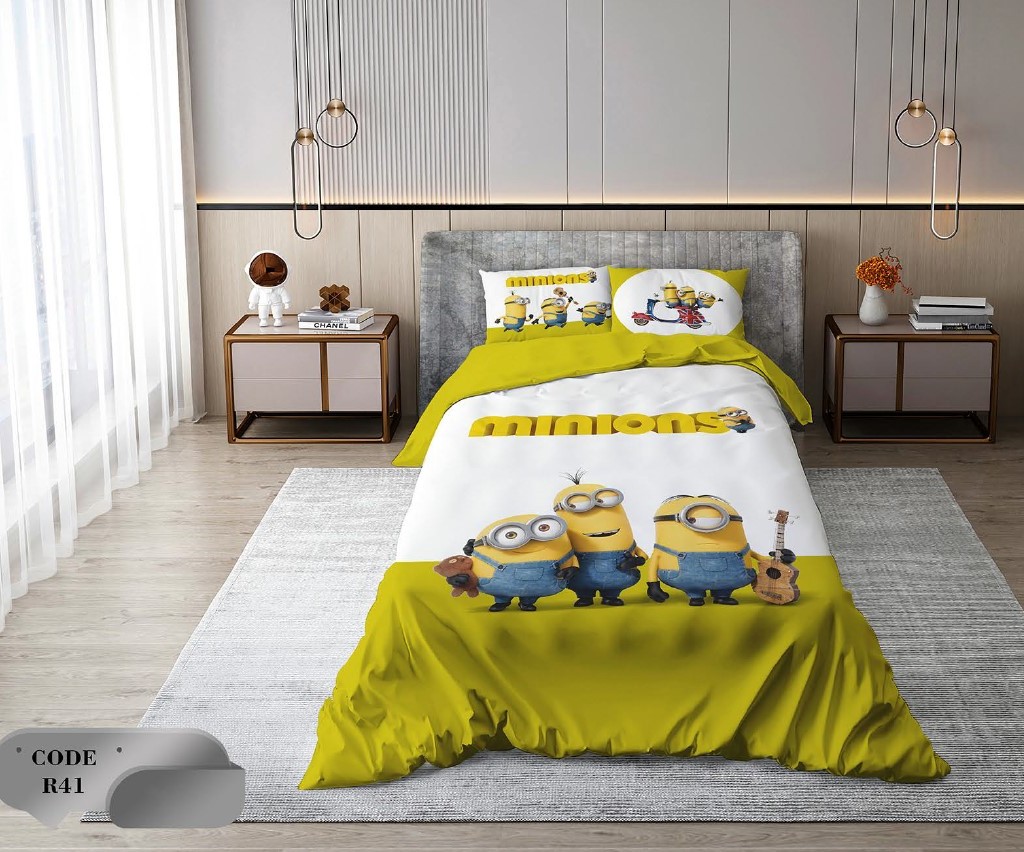 سرویس روتختی 1 نفره 4 تکه ابعاد 165 ×235 کشدار ضد حساسیت و عرق کد R41 | ست خواب و ست روتختی