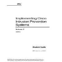 خرید و دانلود نسخه کامل کتاب Cisco Systems. Implementing Cisco Intrusion Prevention Systems. Volume 2. Student Guide