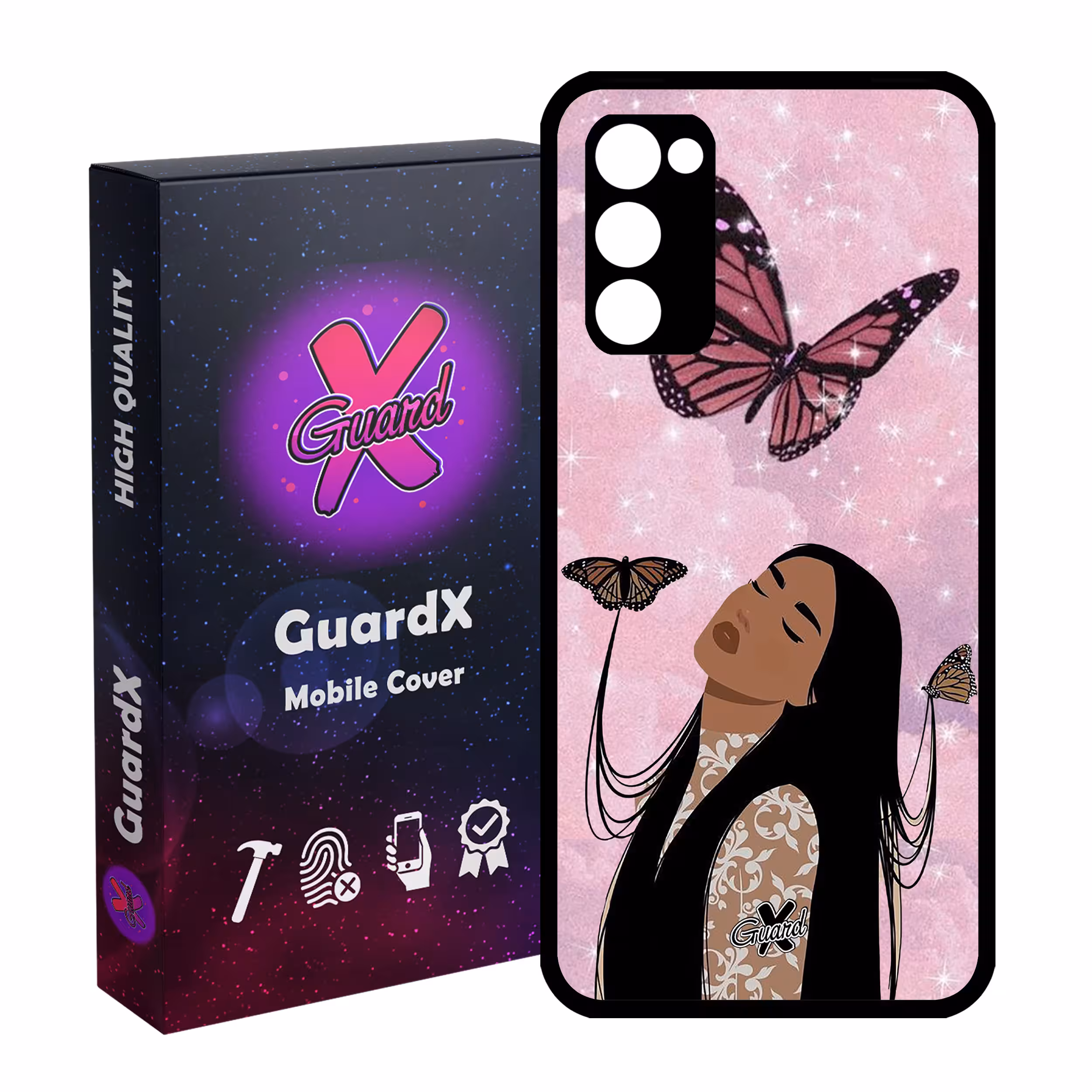 کاور گارد ایکس طرح Girl مدل Glass10297 مناسب برای گوشی موبایل سامسونگ Galaxy S20 FE