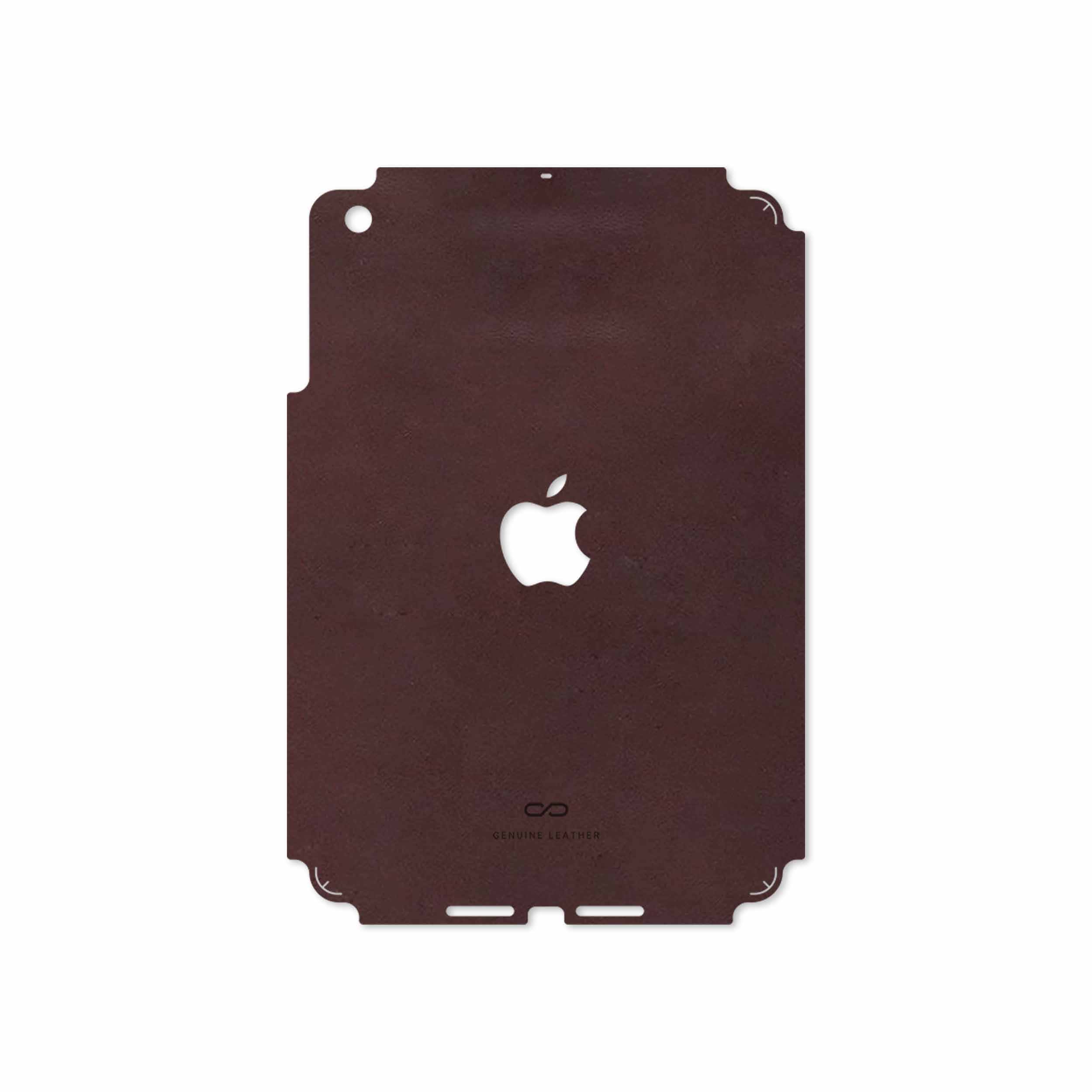 برچسب پوششی ماهوت مدل Matte-Dark-Brown-Leather مناسب برای تبلت اپل iPad mini 2012 A1455