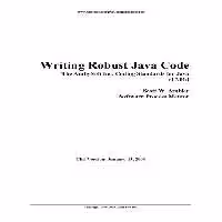 خرید و دانلود نسخه کامل کتاب Writing Robust Java Code : The AmbySoft Inc. Coding Standards for Java v17.01d
