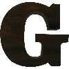 دکوری مدل حرف G چوبی