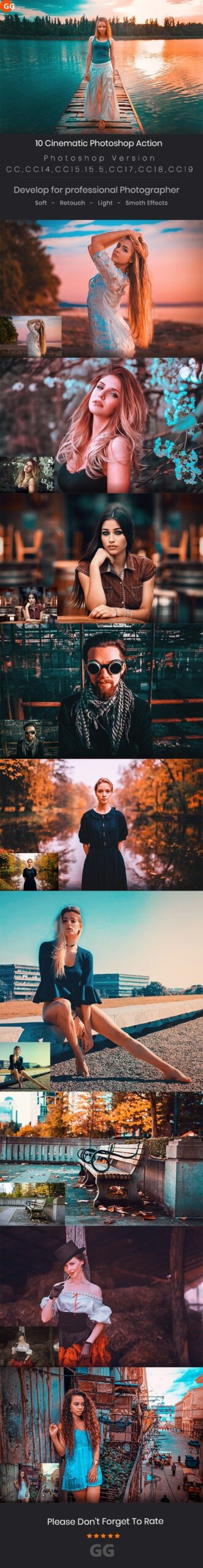 دانلود 10 Cinematic Photoshop Action – اکشن سینماتیک