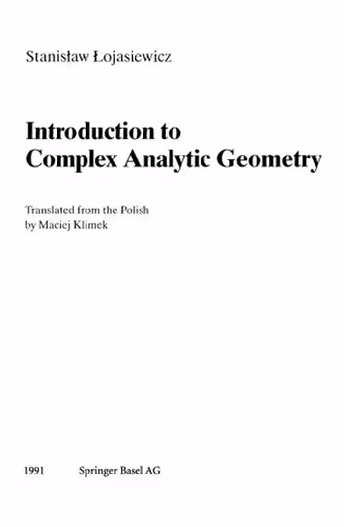خرید و دانلود نسخه کامل کتاب Introduction to Complex Analytic Geometry