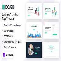 دانلود قالب بوت استرپ لندینگ Dojek