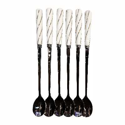 قاشق شربت خوری طرح پیچکی کد 112060 بسته6عددی