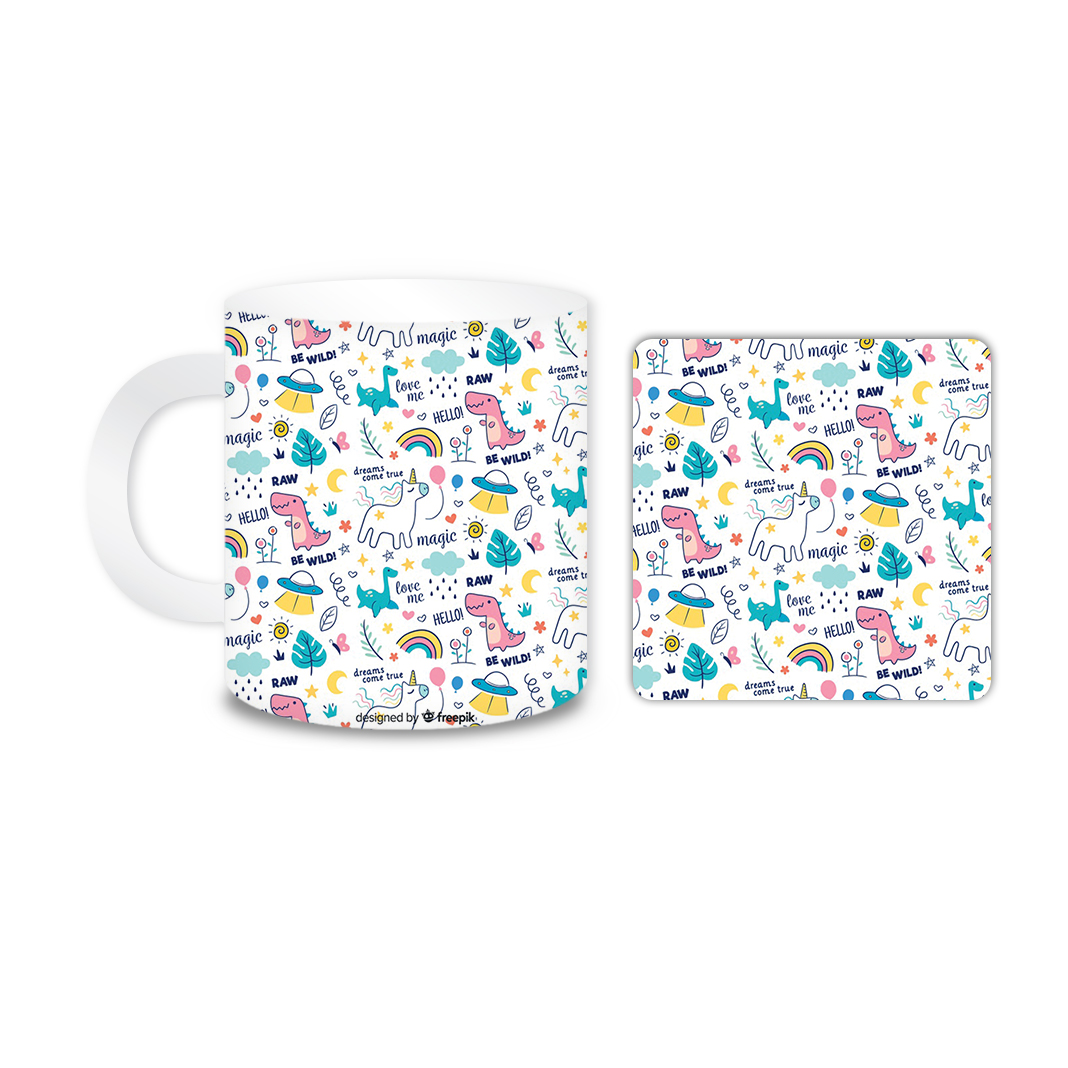 ماگ مدل یونیکورن کد 1786 به همراه زیر لیوانی