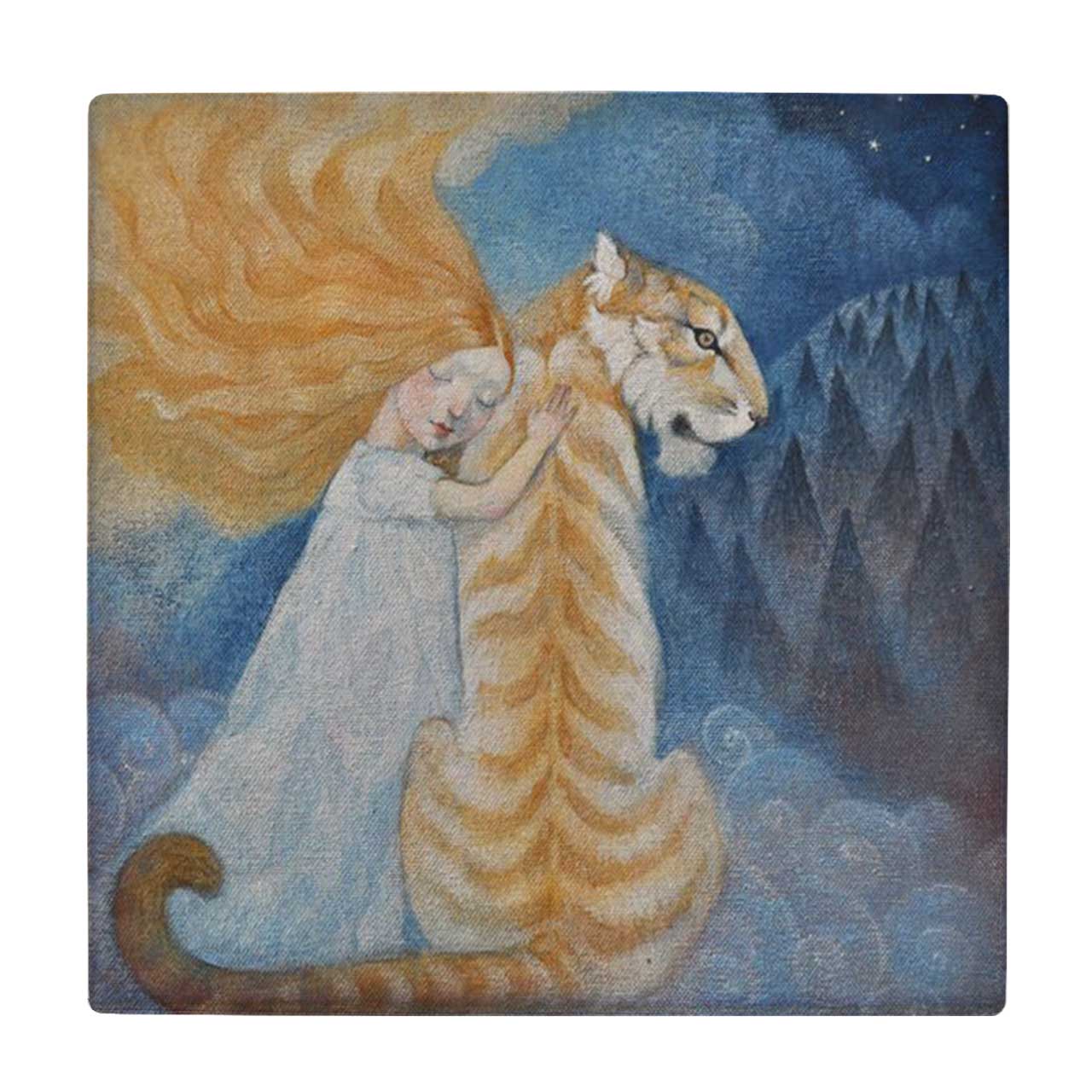  زیر لیوانی طرح دختر و ببر کد    3615962_1534