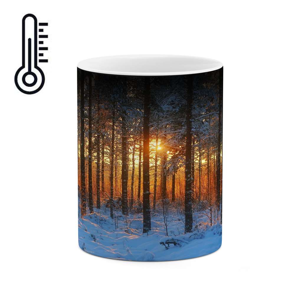 ماگ حرارتی کاکتی طرح منظره برفی مدل mgh14843