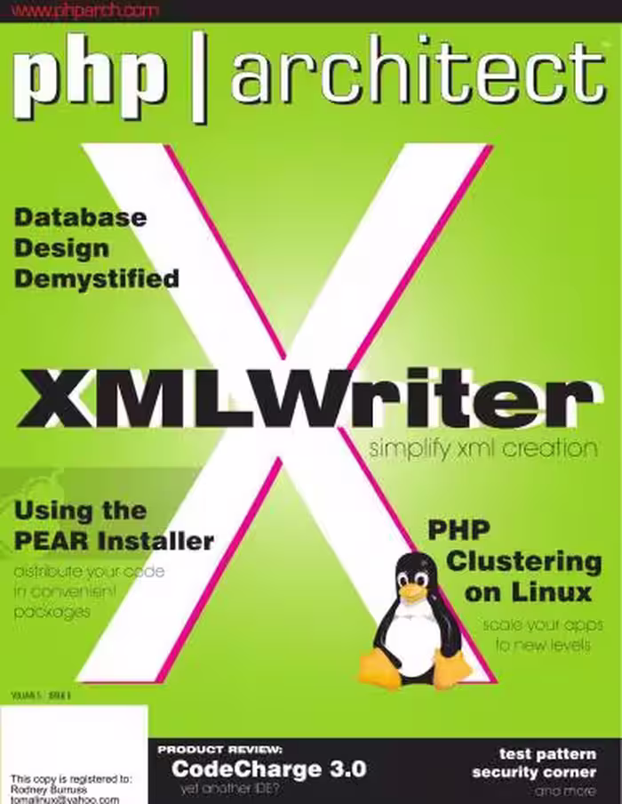 خرید و دانلود نسخه کامل کتاب php|architect (vol. 5, issue 5. May 2006)