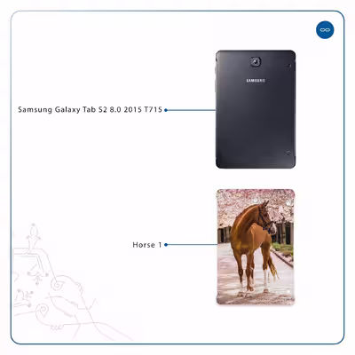 برچسب پوششی ماهوت مدل Horse-1 مناسب برای تبلت سامسونگ Galaxy Tab S2 8.0 2015 T715